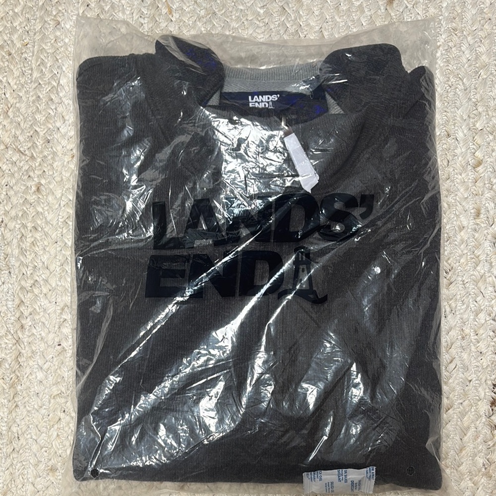 Lands' End Black Sweatshirt Hoodie